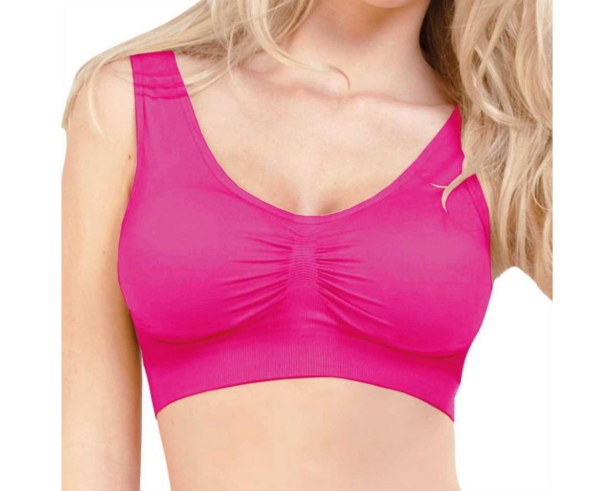 Bestlivings T-Shirt-BH (1-tlg., 1 Stück) Damen Basic Wohlfühl BH "mit Polster" Sport BH Bralette - ohne Bügel - Nahtloser Gepolsterter Bra Top von Bestlivings