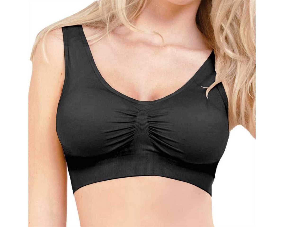 Bestlivings T-Shirt-BH (1-tlg., 1 Stück) Damen Basic Wohlfühl BH "mit Polster" Sport BH Bralette - ohne Bügel - Nahtloser Gepolsterter Bra Top von Bestlivings