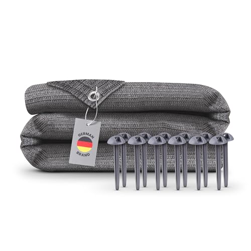 Bestlivings Vorzeltteppich (300 x 500cm) Camping Matte mit Ösen, Outdoor Teppich inkl. 12 Kunststoff Heringe und Tragetasche, Markisenteppich von Bestlivings