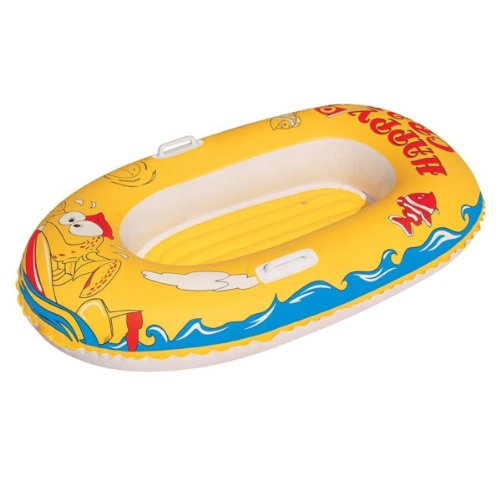 BESTWAY - Aufblasbares Boot - Tropical Crew - 34009 - Grün - PVC - 110 cm x 64 cm - Kinderspielzeug - Schwimmring - Outdoor-Spiel - Strandspiel - Segeln - Pool - Meer - Ab 3 Jahren von Bestway