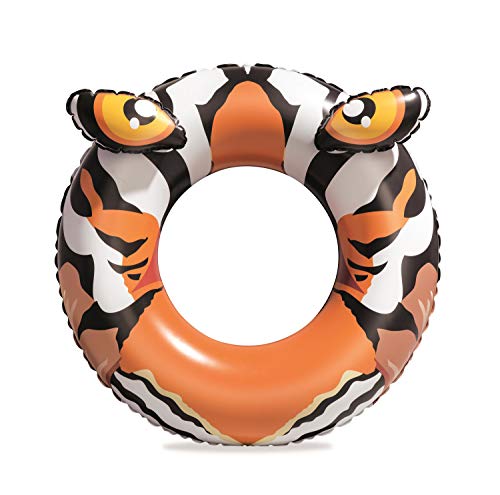 Bestway 36122 Schwimmring mit Augen | Aufblasbarer Schwimmreifen | Raubtier Tiger Schlange Motiv (Tiger) von Bestway