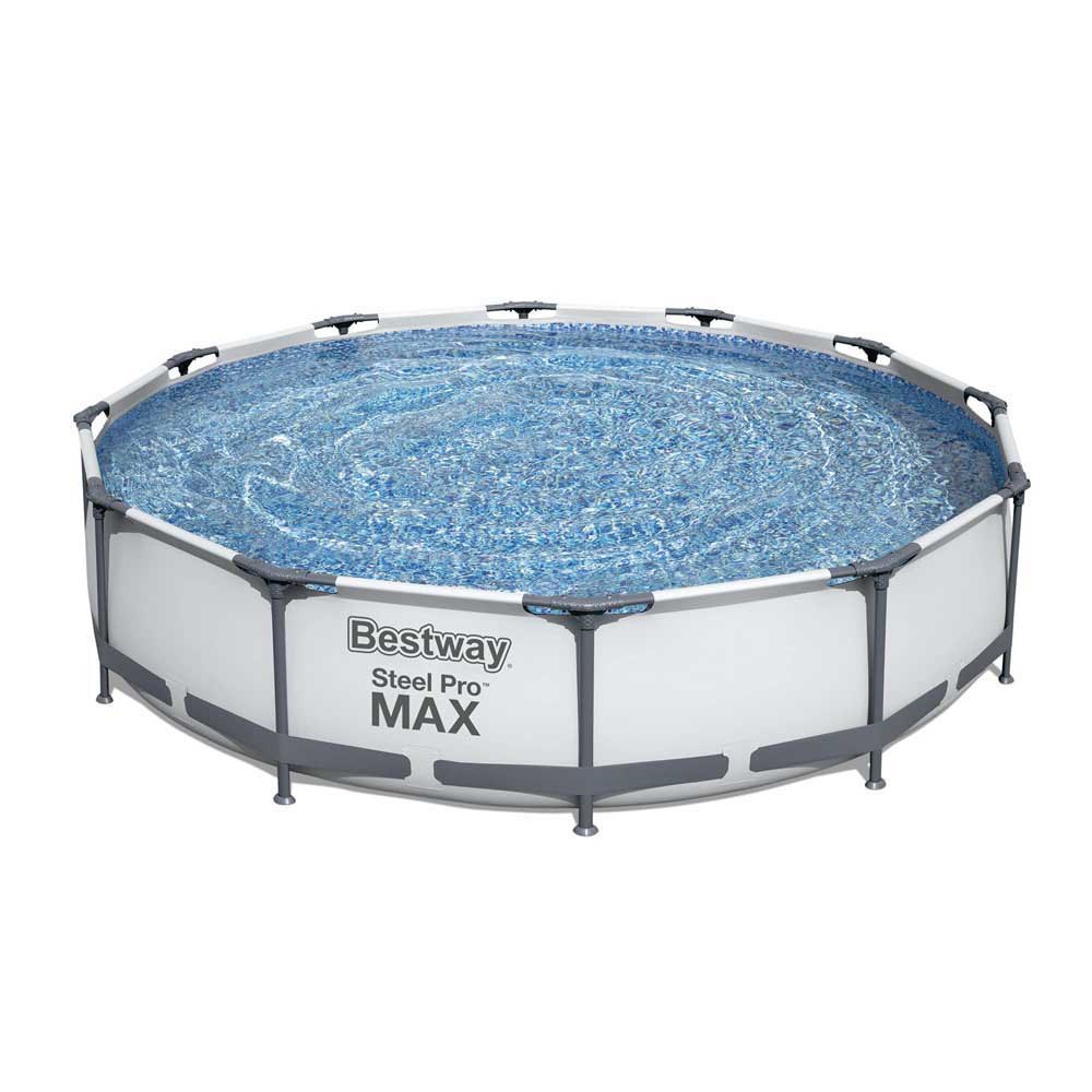 Bestway 56416 Steel Pro Max Ø366x76cm Round Tubular Pool Blau,Grau 6473 Liters von Bestway