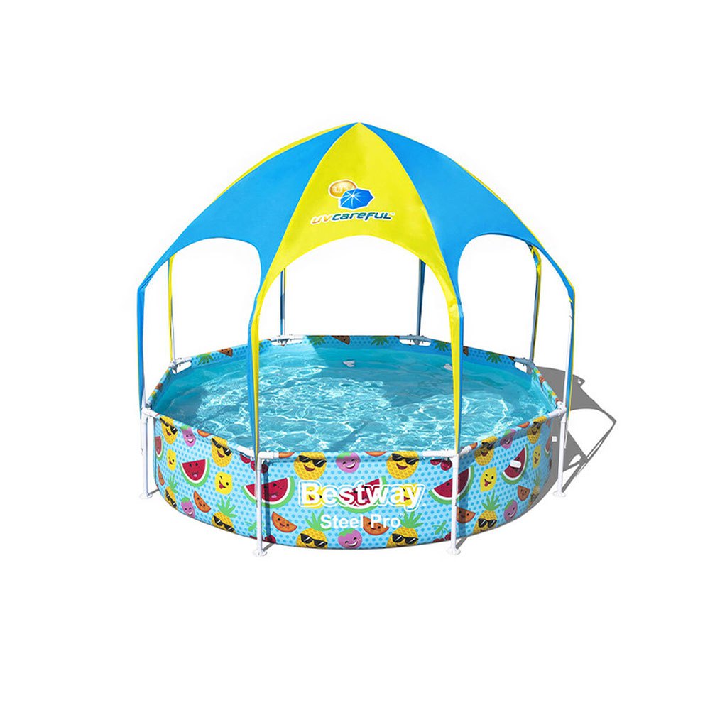 Bestway 56432 Steel Pro Splash-in-shade Ø244x51cm Round Tubular Pool Without Filter/purifier Mehrfarbig 1688 Liters von Bestway