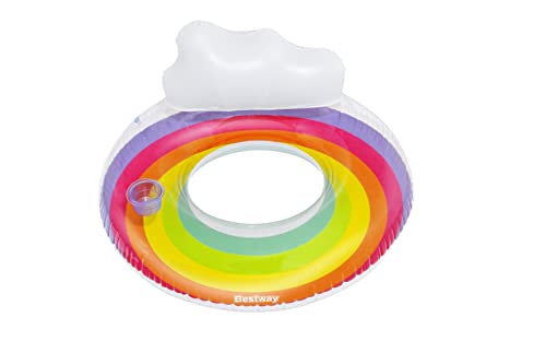 Bestway Rainbow Dreams Schwimmring mit Kopfstütze Ø 107 cm von Bestway