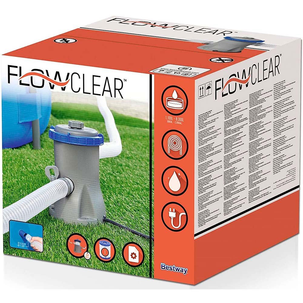 Bestway Swimming Pool Filter 1.249 Litres Per Hour Silber von Bestway