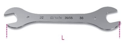 BETA UTENSILI Unisex-Adult Chiave a Forchetta Piatta 32/36mm x Lunghezza: 319mm, Grey, Unica von Beta