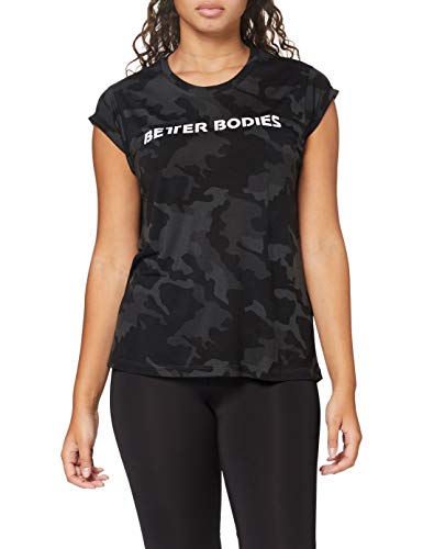 Better Bodies Damen Astoria Tee T-Shirt, Schwarz Camouflage, M von Better Bodies