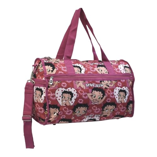 Betty Boop Große Sporttasche aus strapazierfähiger Mikrofaser., Rosa, Large von Betty Boop