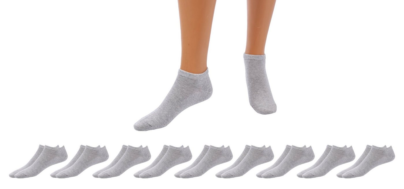Betz Sneakersocken Betz Sneaker Socken mit Komfortbund ohne drückende Naht Classic (Set, 10-Paar, 10 Paar) Farbe grau, Größe 43-46 von Betz