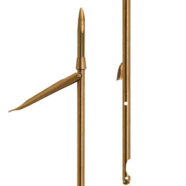 Beuchat 6.5 Mm Spear With Shark Fins And Simple Flopper Pole Golden 140 cm von Beuchat