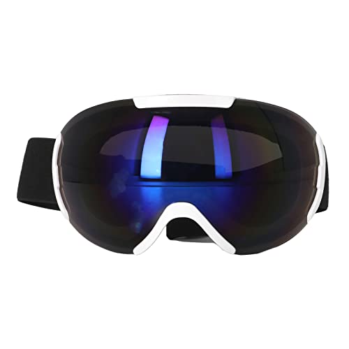 Skibrille, Antibeschlag-Schneebrille, PE-beschichtete Linse, Doppelschichtig, Verstellbar, Rahmenlose Ski-Snowboardbrille für Männer, Frauen, Jugendliche (Blau) von Bewinner