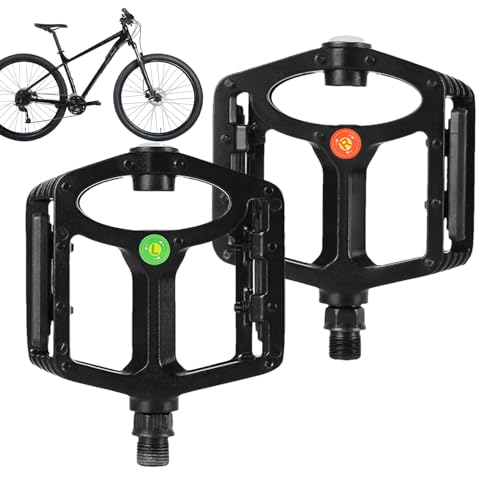 Bexdug Fahrradpedale,Mountainbike-Pedale - Rennrad-Flachpedal mit LED-Licht,Professionelle Adapter, Fahrradteile mit abgedichteten Lagern für Elektro-Rennräder von Bexdug