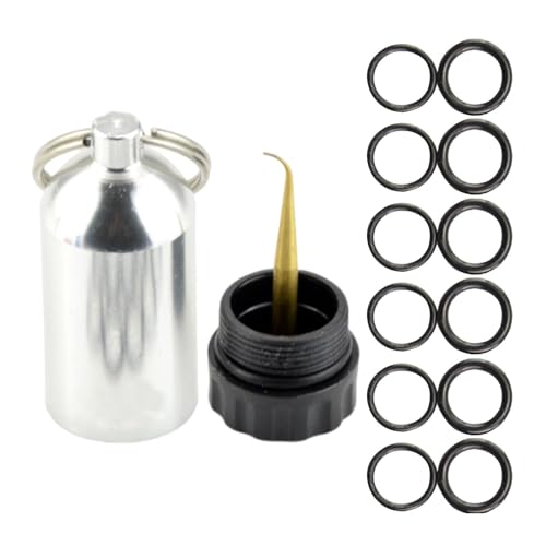 Bexdug O-Ringe für Tauchflaschen, O-Ring-Kit für das Tauchen - Mini-Tauchzylinder-Schlüsselanhänger mit O-Ring - Miniaturzubehör, Tankkörper aus Aluminiumlegierung, passend für die meisten Tankventile von Bexdug