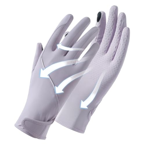 Bexdug Sonnenschutzhandschuhe, UV-Schutzhandschuhe für Damen - UV-Schutz-Sonnencreme-Eisseide-Handschuhe | UV-schützende Touchscreen-Sonnenhandschuhe zum Fahren und Radfahren von Bexdug