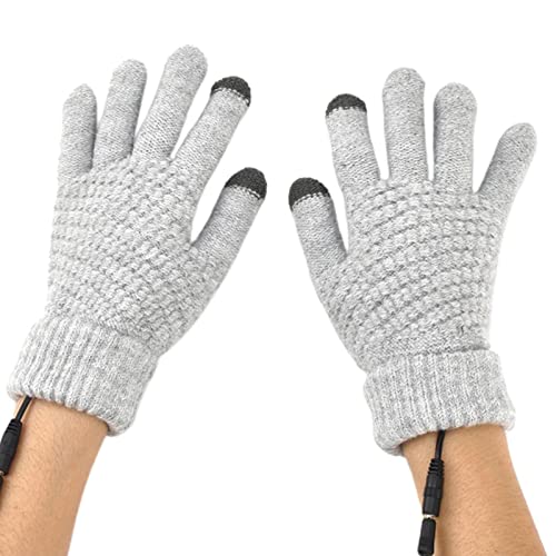 Bexdug Winterhandschuhe - Bildschirmberührbare elektrische Handschuhe mit eingebautem Heizblatt - Langlebige, weiche Winter-Wärmehandschuhe zum Reiten, Wandern, Radfahren, Jagen von Bexdug