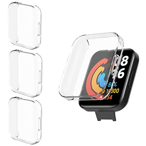 BexidoIera Hülle Kompatibel mit Xiaomi Redmi Watch Lite 2 Schutzhülle Schutzfolie, [3-Stück] Weich TPU Ultra-Dünn Kratzfest Displayschutzfolie Schutz Hülle Gehaüse für Redmi Watch Lite 2 von BexidoIera