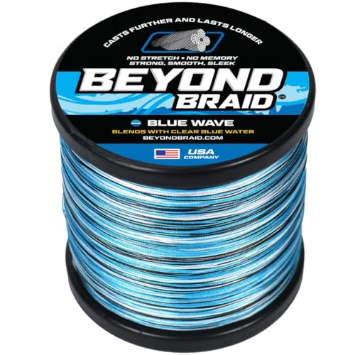 Beyond Braid Angelschnur, geflochten, Blau / Moosgrün, blau camouflage, 50LB (500 Yards) von Beyond Braid