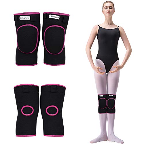 Knieschoner Tanzen Knieschützer Dick Schwamm Kollision Vermeidung Elastisch Anti-Rutsch Knieschoner Sport Beschützer für Kinder und Erwachsene Rosa L von Bezioner