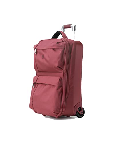 BIBA Reisekoffer mit Rollen Unisex aus Polyester+ABS, Handgepäck Koffer mit Trolley Travel Meri G MG20, Griffwagen, Reißverschluss, Polyester+ABS, Rote Farbe von Biba