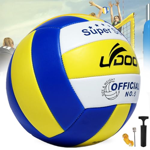 Bibykivn Volleyballs Official Size 5,Beachvolleyball,PU Leder Weicher Touch Volleyball Training, (Blau) von Bibykivn