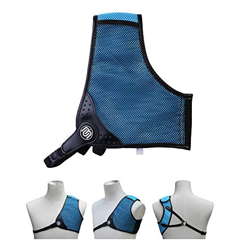 BICASTER Brustschutz für Bogensport RH gepolstert verstellbar (Blau, L) von BICASTER