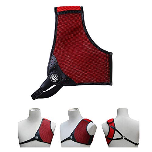 BICASTER Brustschutz für Bogensport RH gepolstert verstellbar (rot, L) von BICASTER