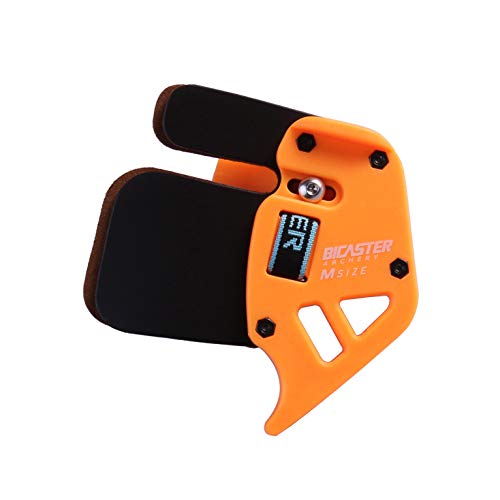 Bicaster Fingerschutz für das Bogenschießen, echtes Leder, Größe L, Orange von BICASTER