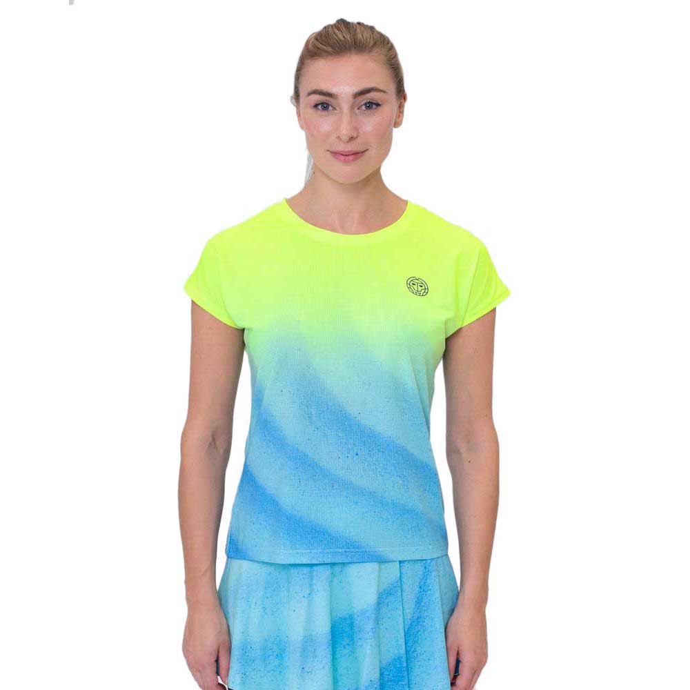 Bidi Badu Beach Spirit Short Sleeve T-shirt Gelb,Blau S Frau von Bidi Badu
