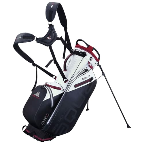 Big Max Aqua Eight G Standtasche (Weiß/Merlot/Schwarz) von Big Max
