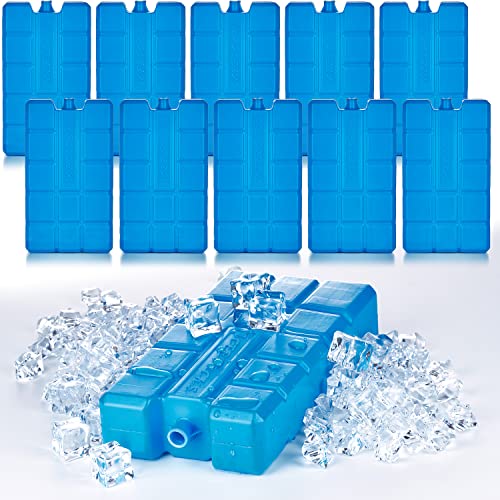 BigDean 10er Set Kühlakkus je 200ml - 12h Lange Kühlung - perfekt für Kühltasche & Kühlbox - 15 x 8 x 2 cm - Kühlelemente Kühlpacks Kühlpads - Made in EU von BigDean