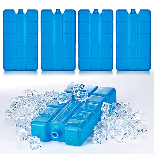 BigDean 4er Set Kühlakkus je 400ml groß - 12h Lange Kühlung - perfekt für Kühltasche & Kühlbox - 16 x 9 x 3 cm - Kühlelemente Kühlpacks Kühlpads - Made in EU von BigDean