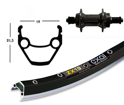Bike-Parts Unisex – Erwachsene H-Rad 75Alu Laufrad, Silber, 1size von Bike-Parts