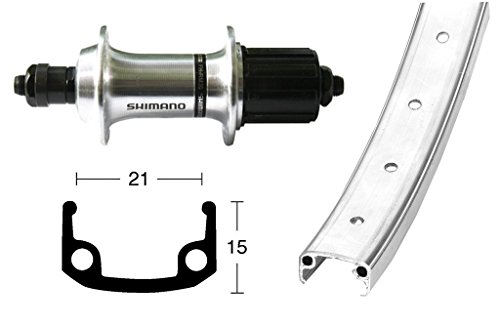 Bike-Parts Unisex – Erwachsene H-Rad 9 Laufrad, Silber, 1size von Bike-Parts