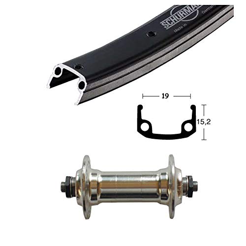 Bike-Parts Unisex – Erwachsene Laufräder-2144525500 Laufräder, schw/silb, One Size von Bike-Parts