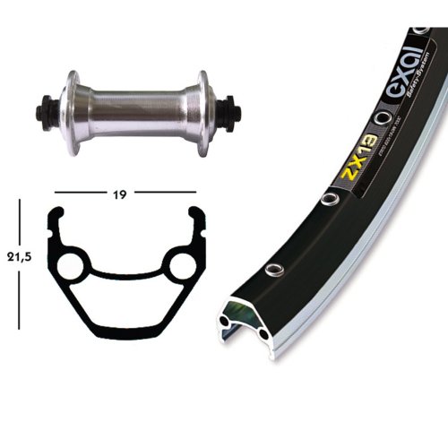 Bike-Parts Unisex – Erwachsene V-Rad 75 Laufrad, Silber, 1size von Bike-Parts