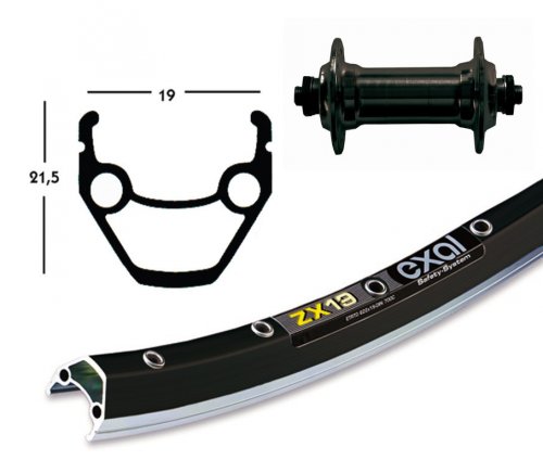 Bike-Parts Unisex – Erwachsene V-Rad 75Alu Laufrad, Silber, 1size von Bike-Parts