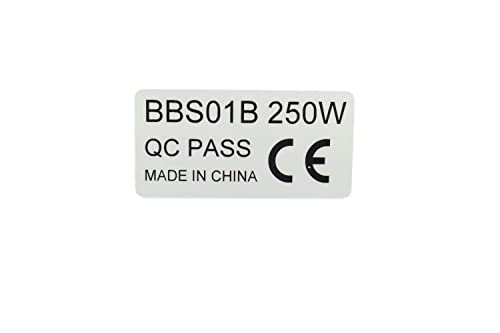 2 Stück Motor Legal Sticker Aufkleber Typenschild 250W 36V 48V 52V CE für Bafang BBS01 BBS01B BBSHD von BIKEBATTERY YOUR LITHIUM ION EXPERT