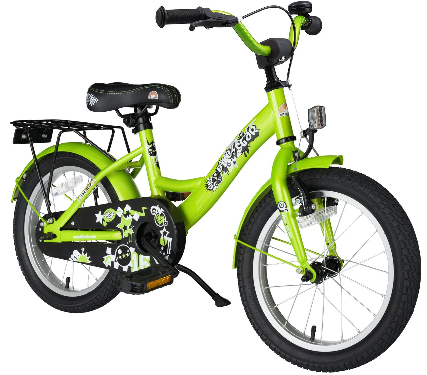 Bikestar Kinderfahrrad Classic, 16 Zoll, ab 116 cm, 4 - 6 Jahre, Jungen, Mädchen, 1 Gang, Handbremse, Rücktrittbremse, Kettenschutz, Höhenverstellbar von Bikestar