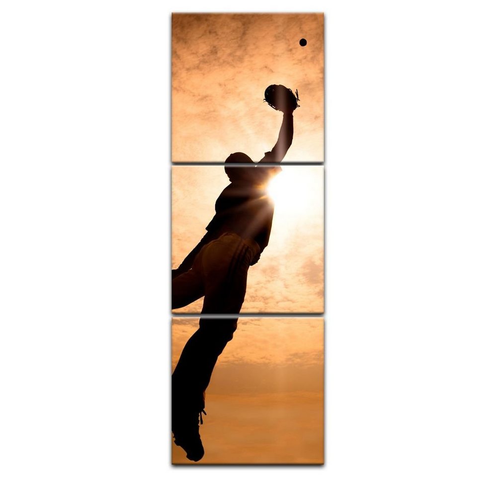 Bilderdepot24 Leinwandbild Silhouette - Baseballspieler, Sport von Bilderdepot24