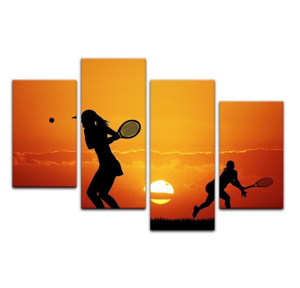 Bilderdepot24 Leinwandbild Silhouette - Tennis, Sport von Bilderdepot24