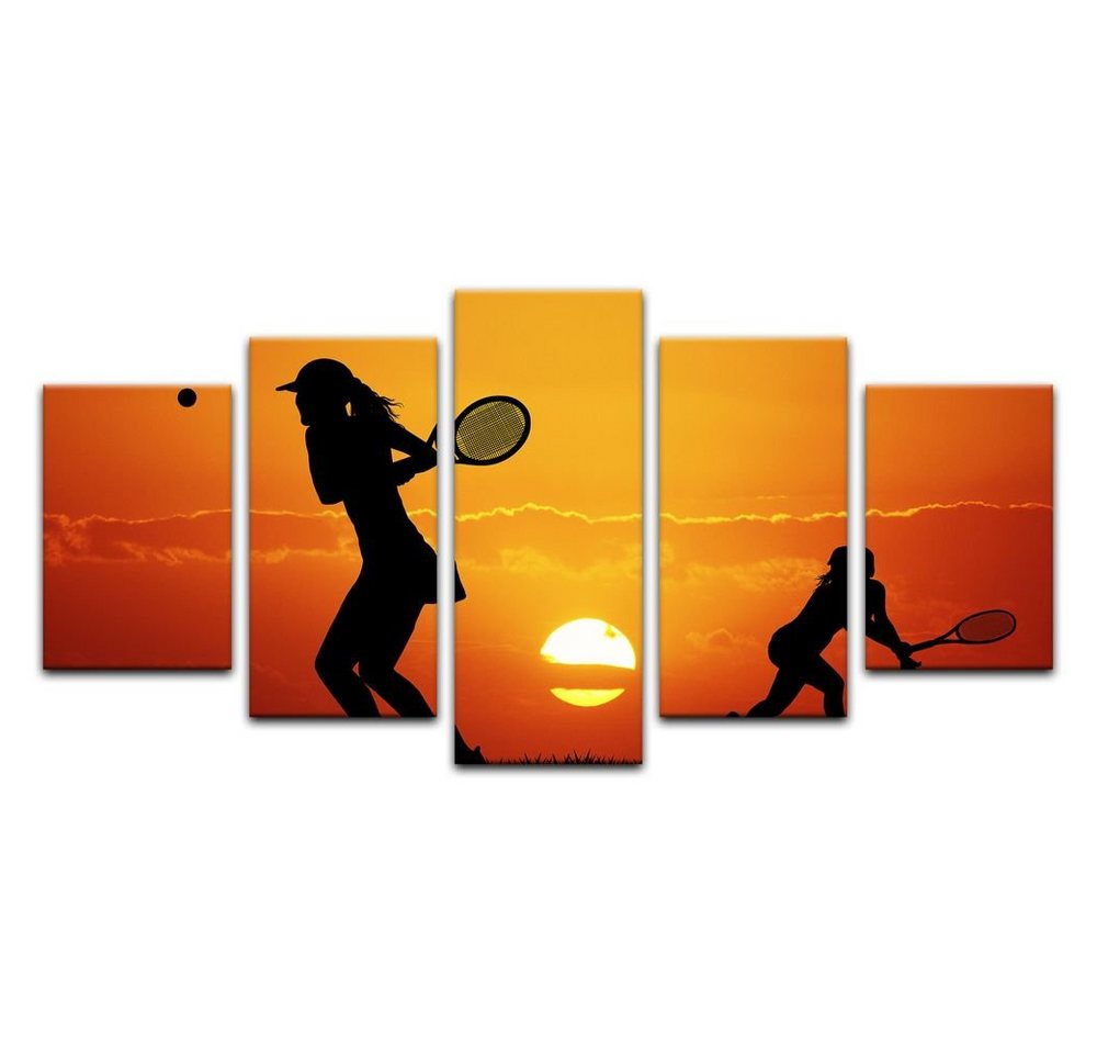 Bilderdepot24 Leinwandbild Silhouette - Tennis, Sport von Bilderdepot24
