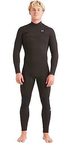 2023 Billabong Mens Absolute 4/3mm Chest Zip Wetsuit ABYW100193 - Black Wetsuit Size - L von Billabong