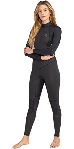 Billabong 4/3mm Launch - Back Zip Wetsuit for Women - Back-Zip-Neoprenanzug - Frauen - 10 - Schwarz von Billabong