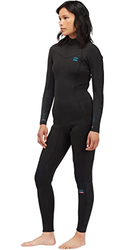 Billabong 3/2mm Synergy 2021 - Back Zip Wetsuit for Women - Neoprenanzug mit Reißverschluss am Rücken - Frauen - 8 - Schwarz von Billabong