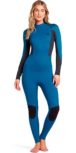 Billabong 5/4mm Launch - Back Zip Wetsuit for Women - Back-Zip-Neoprenanzug - Frauen - 14 - Blau von Billabong