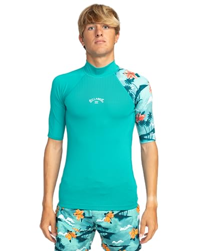 Billabong - Contrast Allover Rashguard Surf für Männer - Aqua - L von Billabong