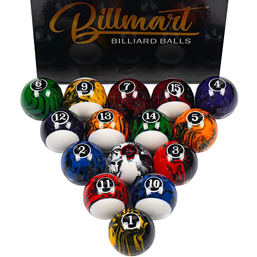 Billmart Billardkugeln Set 16 Billardkugeln (Black Marble Premium) von Billmart