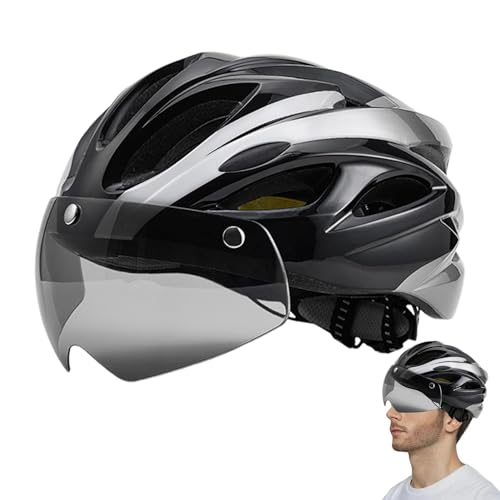 Biniveil Reithelme,Mountainbike-Helme - Rennradhelme mit wiederaufladbarem Rücklicht | Fahrradhelme, atmungsaktive und verstellbare Helme für Rennrad, Mountainbike von Biniveil