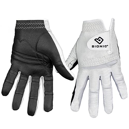 Bionic Gloves Herren RELAXGRIP 2.0 Golfhandschuh, weiß, Men's Medium Large von BIONIC