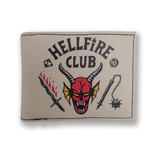 Hellfire Club Stranger Things Bifold Wallet, Weiß und Schwarz, PU-Material, weiß, Standard, Klassisch von Bioworld